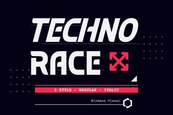 Techno Race: A Strong and Sporty Display Font for Modern Projects
